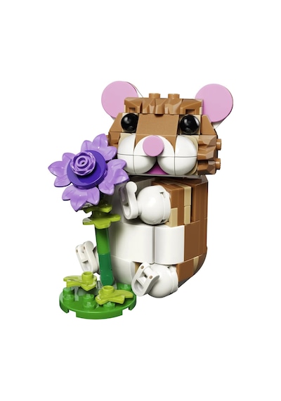 LEGO® Creator 3’ü 1 Arada Sevimli Hamster ile Çiçek 31376 – 7 Yaş ve Üzeri Çocuklar için Yaratıcı Oyuncak Yapım Seti (166 Parça)
