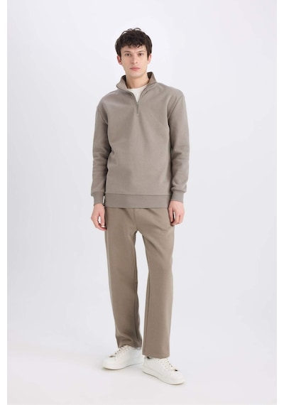 DeFacto Comfort Regular Fit Rahat Kalıp Fermuarlı Dik Yaka Basic Düz Sweatshirt X7405AZ25SPKH510 DeFacto Comfort Regular Fit Rahat Kalıp Fermuarlı Dik Yaka Basic Düz Sweatshirt X7405AZ25SPKH510