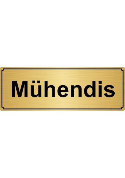 Organizasyon Yönlendirme Levhası 10cmx20cm Altın Renk Metal