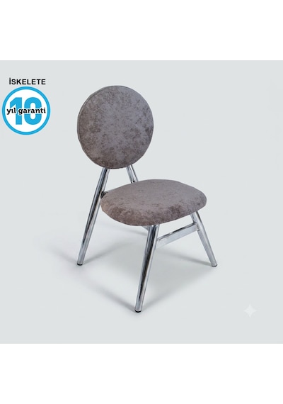 Rozhet Sandalye Kromnikel - Kahve Çok Renkli