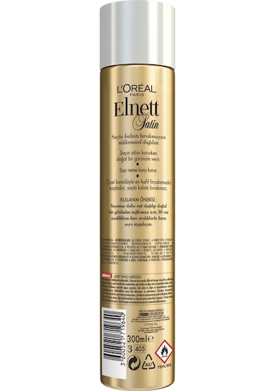 L'Oreal Paris Elnett Satin Güçlü Tutuş Saç Spreyi 300 ML