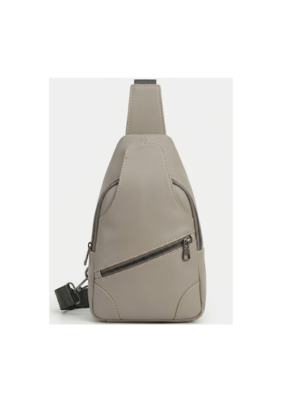 Levano Leather %100 Hakiki Dana Derisi Renkli Göğüs Çantası Çok Bölmeli Çapraz Body Bag & Omuz Çantası 32x20 Cm Krem