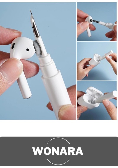 Temizlikkiti 7in1 Apple Uyumlu Airpods Klavye Ekran Temizleme Kiti Çok Fonksiyonlu Silikon Uçlu Kulaklık Telefon
