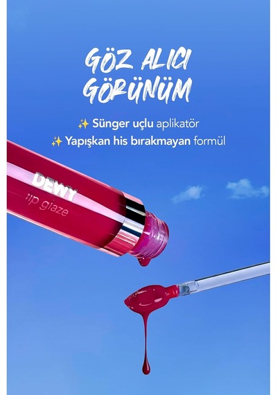 Dewy Lip Glaze Parlak & Dolgun Görünüm Veren Yapışmayan Dudak Parlatıcısı Diğer