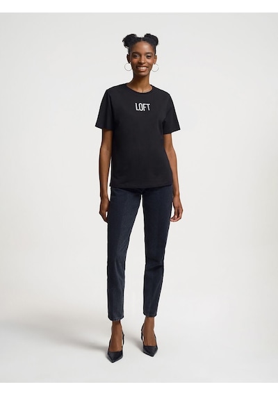 LOFT Regular Fit Kadın Tshirt K.kol Lf2034083 Q1.v1 Siyah