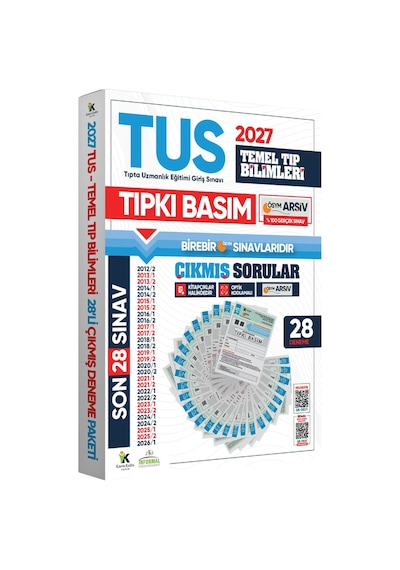 2027 TUS Klinik Tıp Bilimleri ÖSYM Çıkmış Soru Tıpkı Basım Son 15 Yıl 28li Deneme Kitapçığı