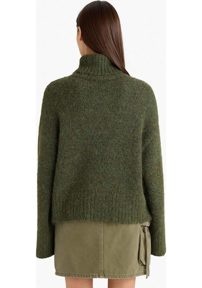 Defacto Yün Karışımlı Balıkçı Yaka Oversize Fit Triko Kazak F3252ax25wnkh461 Haki-kh461