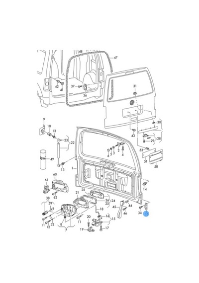 Vw Caddy Bagaj Kapağı Merkezleme Kılavuzu 2k0827679b [oem]