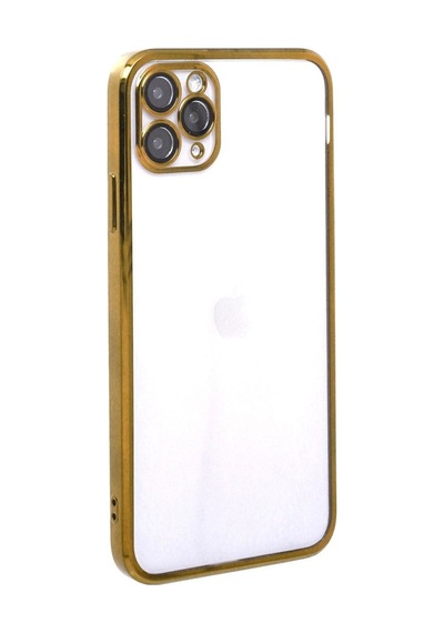 Apple iPhone Uyumlu-  11 Pro Kılıf Razer Lensli Silikon - Gold Çok Renkli