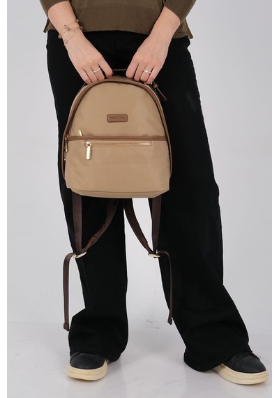 Silver Polo Sp1212 Kadın Sırt Çantası Saten Vizon-camel