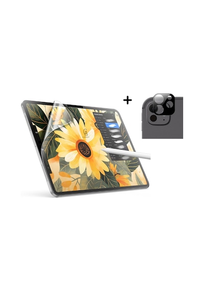 Apple Uyumlu iPad Pro 11 İnç 2025 M5 Paperlike Kağıt Hissi Ekran Koruyucu Ve Kamera