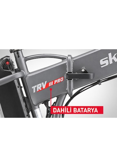 Skyjet Trvııı Pro W Çift Bataryalı 1000w Elektrikli Bisiklet Ayna Çanta Ve El Gazı Hediyeli Gri