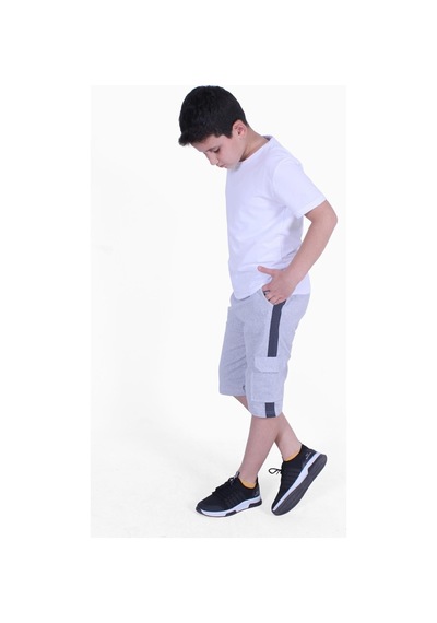 Fyk Kids Düz Model Erkek Çocuk Tişört-kapri Alt Üst Takım Çok Renkli
