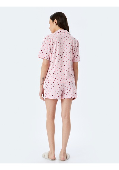 Koton Pamuklu Gömlek Yaka Kalpli Şortlu Pijama Takımı Pembe Desenli 5slk40050mk Pembe Desenli Pembe Koton Pamuklu Gömlek Yaka Kalpli Şortlu Pijama Takımı Pembe Desenli 5slk40050mk Pembe Desenli Pembe