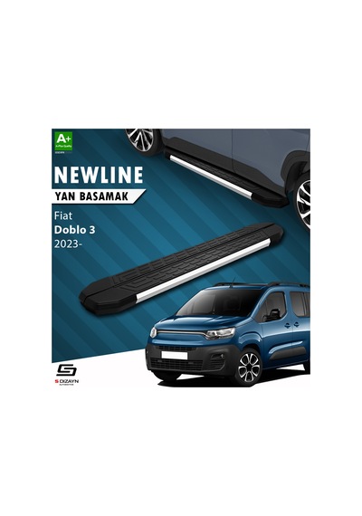 S-dizayn Fiat Doblo 3 Newline Krom Yan Basamak 203 Cm 2023 Üzeri