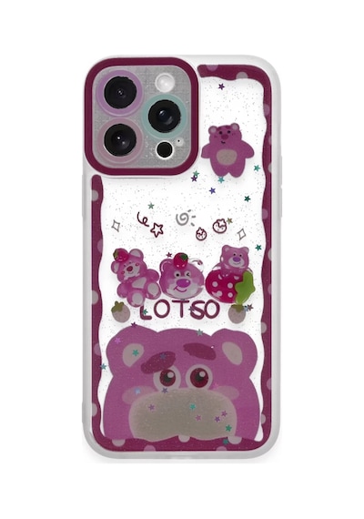 Newface Apple İphone 14 Pro Max Kılıf Sweet Desenli Silikon Kapak - Pembe