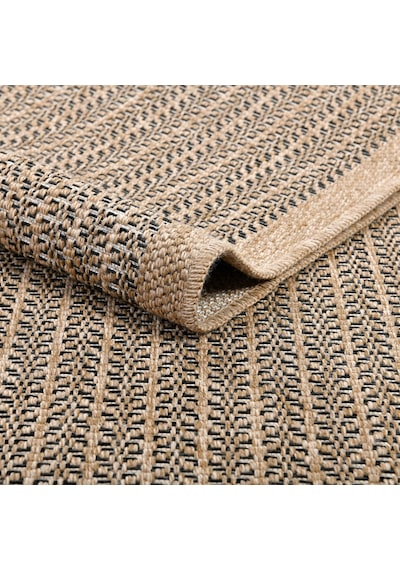 Avanos Modern Sisal Jüt Toz Vermez Balkon Bahçe Mutfak Dokuma Halı Kilim Siyah