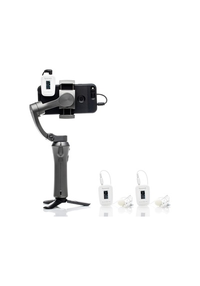 Blink 500 Pro B2 Beyaz Tx + Tx + Rx 2.4 Ghz Mikro Kablosuz Çift Lav Sistemi W/kamera Monte Edilebilir Çift Rec, Mono/stereo Ve Hp Çıkış Cams & Mbl Kar Beyaz
