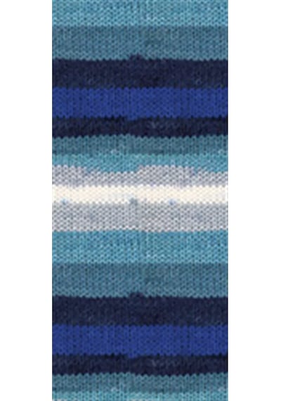 Tedar 5 Adet Vega Stripe Premium Akrilik El Örgü İpi Yünü No: 82423 Najmaddin (No:1) 8.5Cm X 10.5 Cm