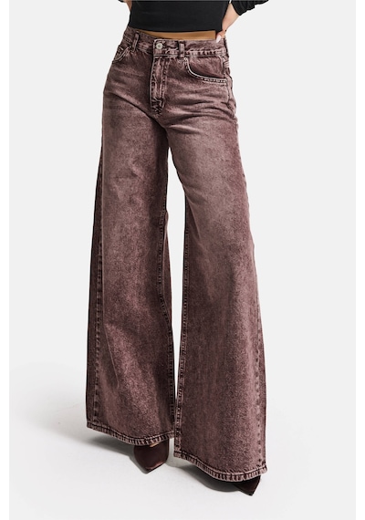 Itsbasic Kadın Koyu Kot Rengi Hera 4s6-157 Palazzo Fit Orta Bel Denim Jean