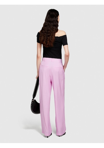 Sisley Viskoz Önü Pileli Geniş Paça Pantolon Kadın Sarı Pantolon - 324p49nmlf057