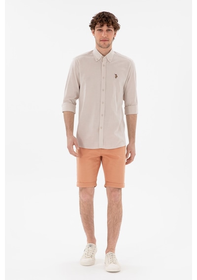 U.S. Polo Assn. Us. Polo Assn. Erkek Gömlek 50298000-vr049 Ekru