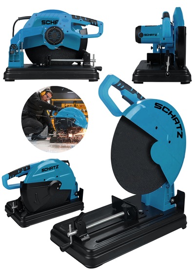 Schatz 2000w Bakır Sargılı Metal Şanzıman 355 Mm Profil Metal Kesme Makinesi Mavi