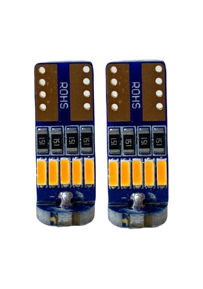 Eraks Car Accesories Turuncu 15 Led T10 Park Ampulü, Plaka, Tavan, Iç Ortam Aydınlatma Dipsiz Led Ampül 15 Ledli