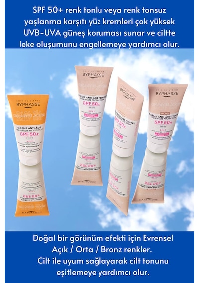 Byphasse  3'ü 1 Arada Renkli Güneş Kremi Medium SPF50+ 50 ML