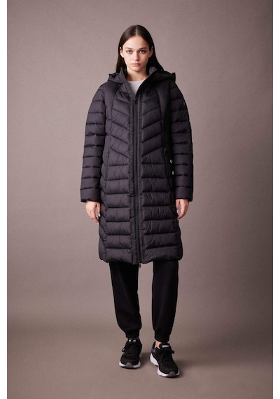 DeFactoFit Su İtici Uzun Şişme Mont Parka Kapüşonlu Slim Fit Dar Kesim Kapitoneli Fermuarlı Cepli A1556AX24WNBK81 Siyah DeFactoFit Su İtici Uzun Şişme Mont Parka Kapüşonlu Slim Fit Dar Kesim Kapitoneli Fermuarlı Cepli A1556AX24WNBK81 Siyah
