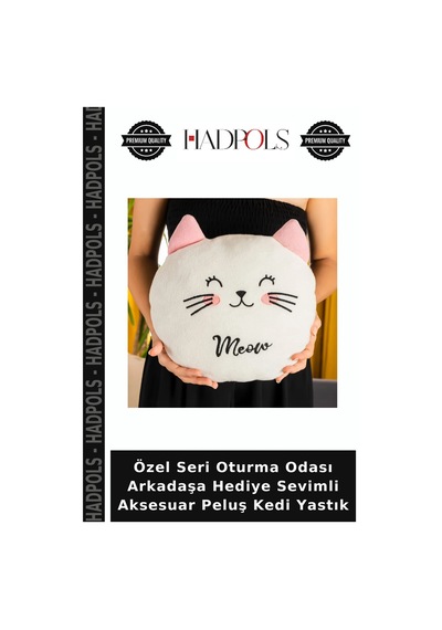 Özel Seri Oturma Odası Arkadaşa Hediye Sevimli Aksesuar Peluş Kedi Yastık Çok Renkli