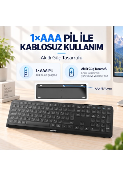 Philips SPK6407 Kablosuz Türkçe Q Klavye