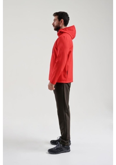 Exuma 2111161 Erkek Kırmızı Yağmur Rüzgar Geçirmez Softshell Özellikli Mont 001