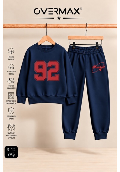 Overmax 92 Baskılı Çocuk Bisiklet Yaka Sweatshirt Eşofman Takımı- 3-12 Yaş Lacivert Üst-lacivert Alt - 928488349 Lacivert Üst-lacivert Alt Overmax 92 Baskılı Çocuk Bisiklet Yaka Sweatshirt Eşofman Takımı- 3-12 Yaş Lacivert Üst-lacivert Alt - 928488349 Lacivert Üst-lacivert Alt
