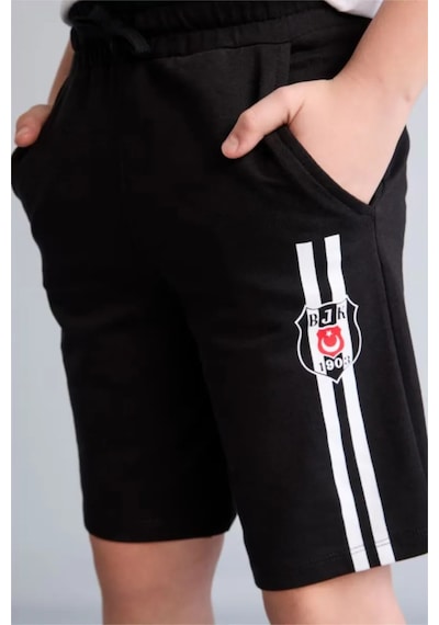Defacto Beşiktaş Oversıze Siyah Şort Erkek Çocuk H8377a826hsbk81 Siyah-bk81