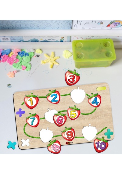 Bk Toys Çocuklara Özel Sayılar Temalı Büyük Boy Ahşap Eğitici Yap
