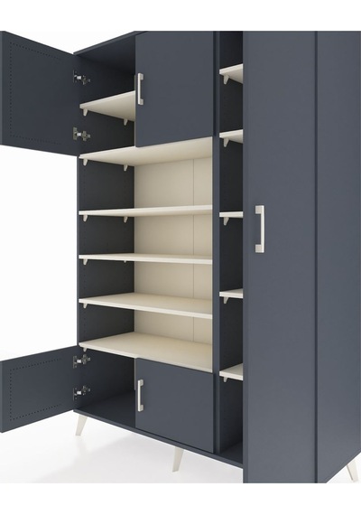Hyperion Dolap 11 Raflı 5 Kapaklı 132x44x195 Antrasit-antrasi... Antrasit Hyperion Dolap 11 Raflı 5 Kapaklı 132x44x195 Antrasit-antrasi... Antrasit