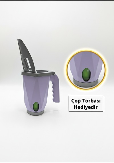 Hazneli Kedi Kumu Küreği + Çöp Torbası Rulosu Hediyeli Kolay Temizlik Ve Pratik Kullanım
