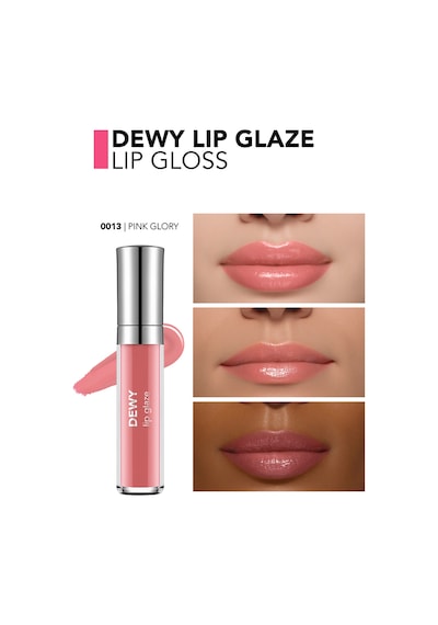 Flormar Besleyici Dudak Parlatıcısı - Dewy Lip Glaze - 013 Pink Glory-8682536068253