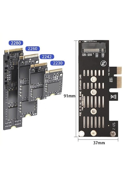 5225 Pci-e Express 3.0 To Nvme Ssd M.2 M Key Çevirici Kart