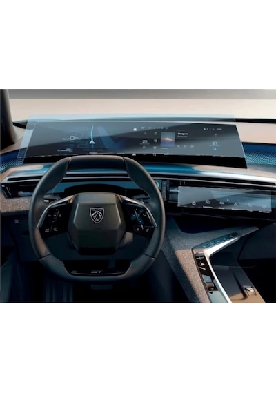 Peugeot Yeni 3008 Multimedya Ve Dijital Gösterge Ekran Koruyucu - Premium Koruma