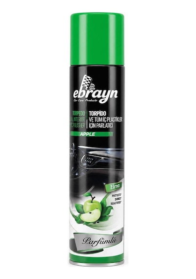Universal Araç İçi Torpido Ve Tüm Araç İçi Plastikler İçin Parlatıcı Sprey - Parfümlü Elma 300 Ml