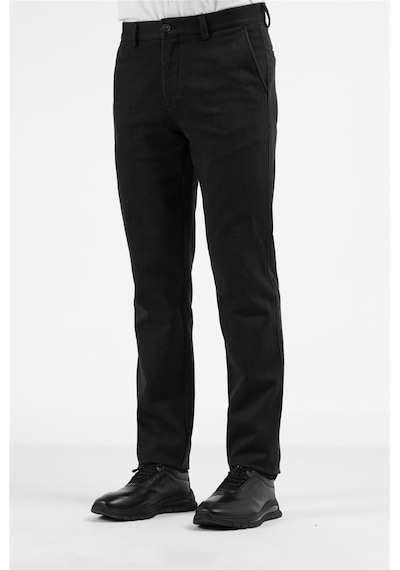 İmza Siyah Yan Cep Casual Comfort Fit Pamuklu Chino Pantolon 1003255169 Siyah
