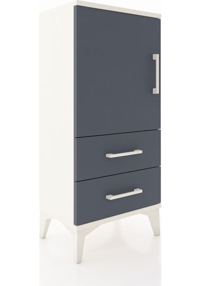 Arges Komodin 2 Raflı 2 Çekmeceli Tek Kapaklı 44x30x96 Aytaşı-antrasit Aytası