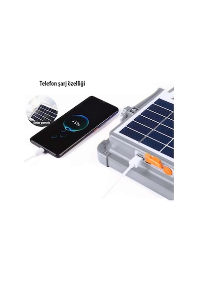 200w Taşınabilir Şarjlı Güneş Enerjili Solar Projektör 6400k
