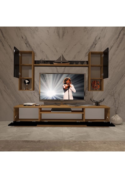 Decoraktiv Trio 5da Mdf Tv Ünitesi Tv Sehpası Pera - Siyah