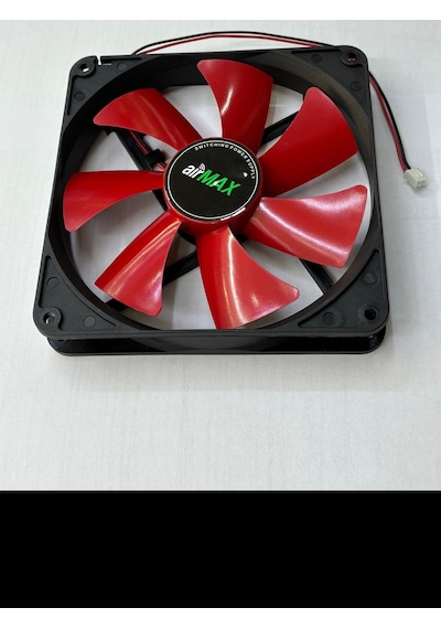 14 Cm Kasa Fanı 2 Pin 14 Cm Fan 14x14x2.5 Cm Fan Kırmızı