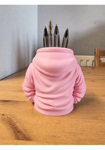 3d Baskı Kapüşonlu Sweatshirt Kalemlik - Masaüstü Organizer-pembe Çok Renkli