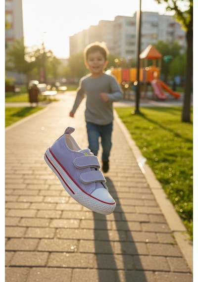 Enoch Burun Korumalı Converse Cırtlı Çocuk Ayakkabı Lila