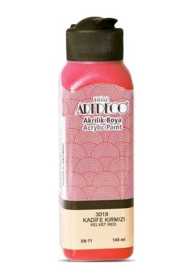 Akrılık Boya Artdeco Kadıfe Kırmızı 140Ml. 3019